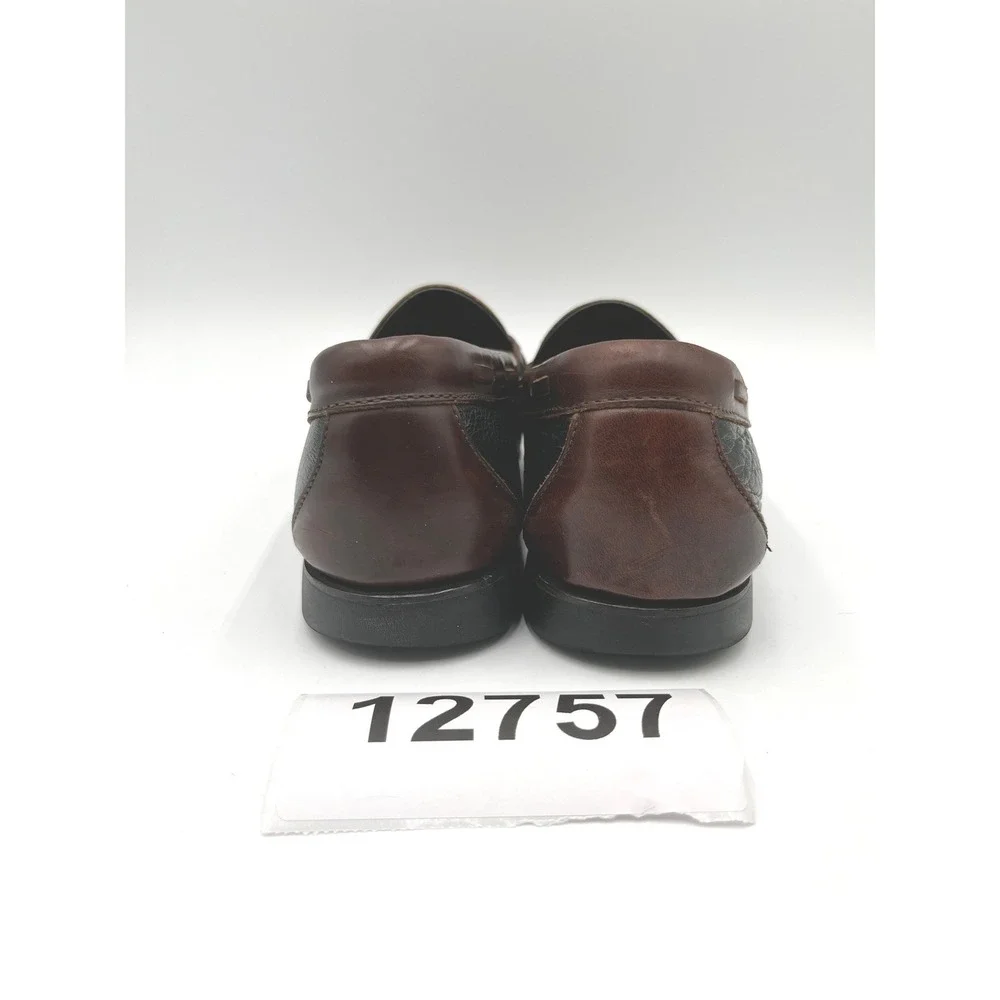 Allen Edmonds Loafers Mens 9.5 Black Brown Excellent Kiltie Tassel USA Leather